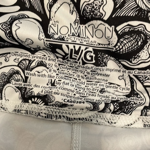 Nominou Nic Black & White Capri Leggings - Picture 7 of 8